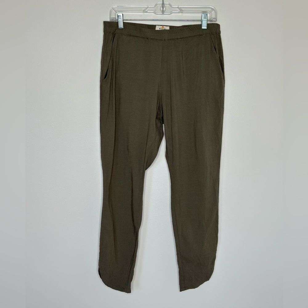 Marine Layer Women's Tencel Allison Pant in Dusty Olive Size Medium - Picture 4 of 11